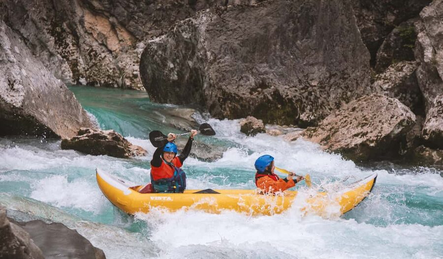 Austria, Salza river "Double Ducky" kayak adventure - Photos, guide care, and the human touch