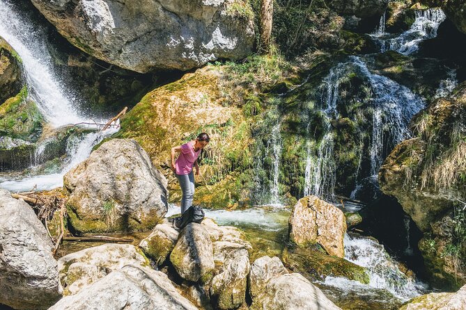 Exploring the Gutenstein Alps - Entering the wooden bridges and cave at Steinwandklamm