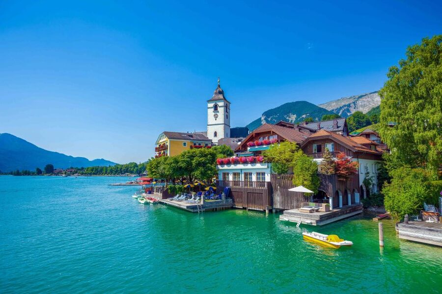 From Munich: Salzburg, St. Wolfgang, and the Salzkammergut - Leaving Munich and passing Chiemsee