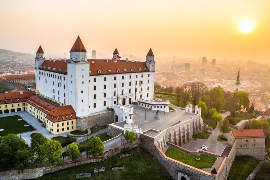 From Vienna: Bratislava City Tour with Food Options - The one-hour walk through Bratislava’s old center