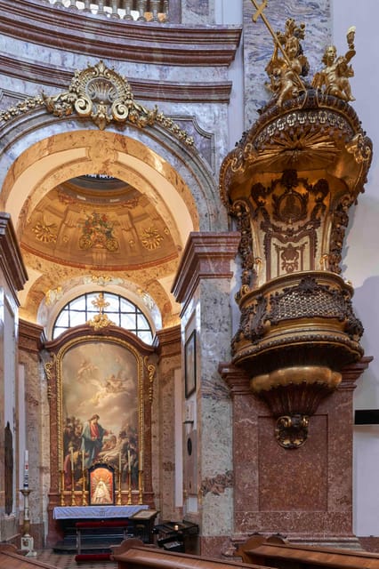 Karlskirche Entry Ticket with Panoramic Terrace Access - The organ loft and the view toward the altar