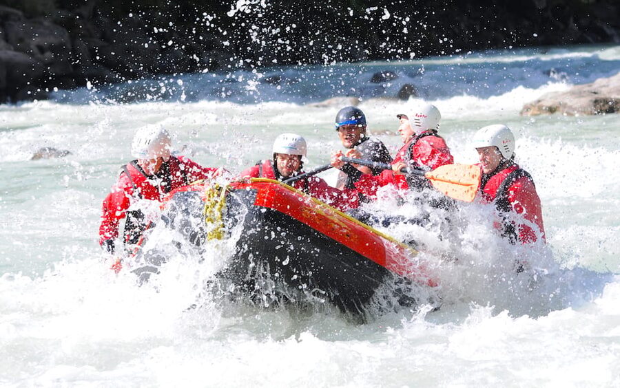 Ötztal: Action Whitewater Rafting at Imster Canyon - The calm opening section of the Inn