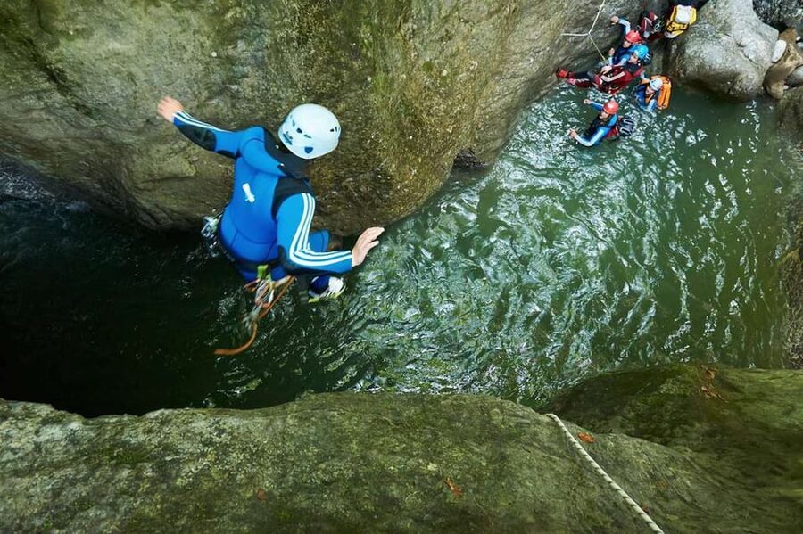 Ötztal: Beginners Canyoning Experience - Your first abseil begins from a bridge