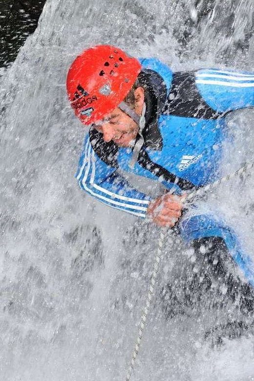 Ötztal: Beginners Canyoning Experience - The final 10-meter abseil and return