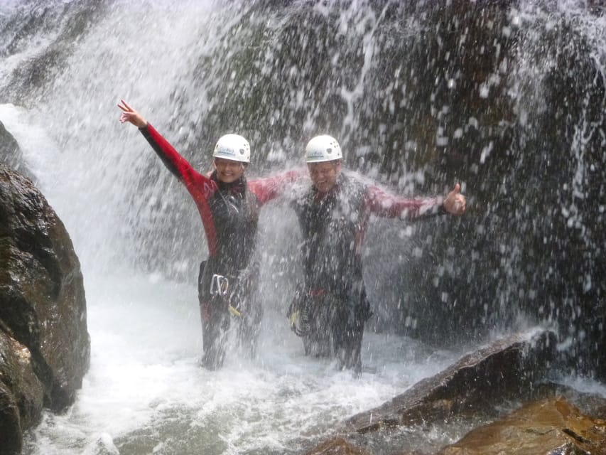Ötztal: Canyoning at Alpenrosenklamm for Beginners - The 4-meter jumps and the main natural slide