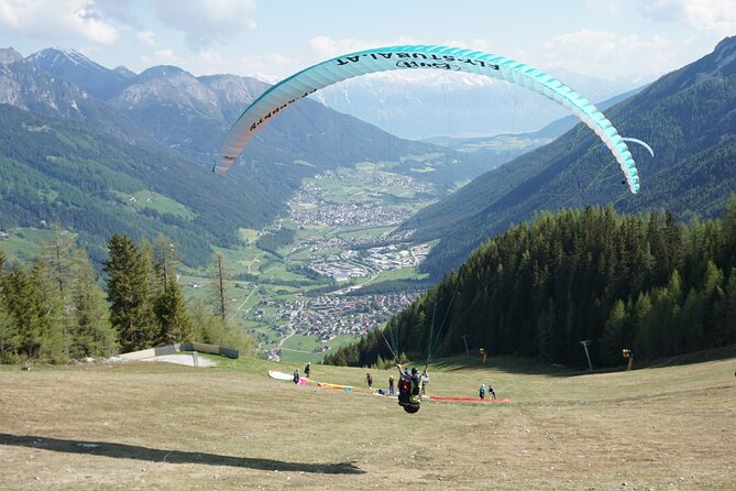 Paragliding in the morning - Riding the lift to the launch point