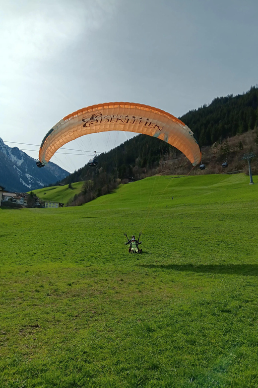 Paragliding Tandem Flight - Taking off above Tyrol