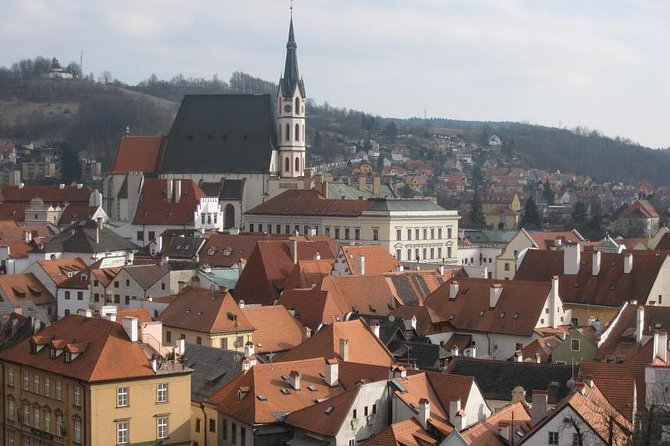 Private transfer in a Sanitized Car Prague to Vienna with 2h stop Cesky Krumlov - Leaving Prague in a Private Car