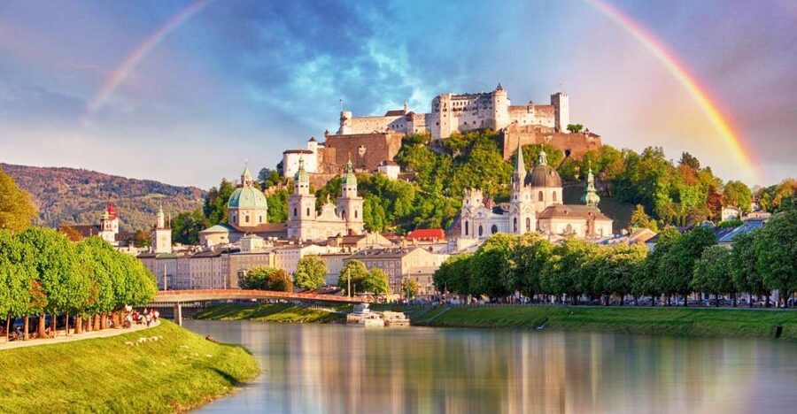 Salzburg: Old Town, Mozart, & Mirabell Gardens Walking Tour - Crossing the Salzach to Mozart’s world