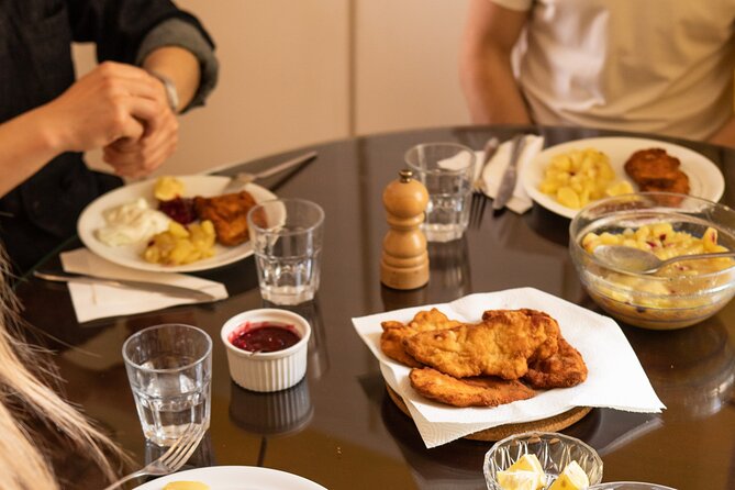 Schnitzel and Strudel: Shared Cooking Class - Making schnitzel with salad and traditional extras