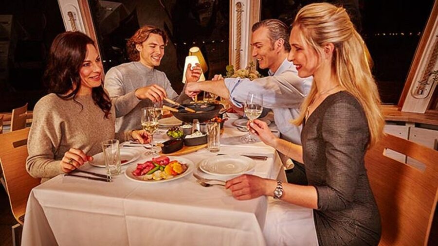 Vienna: 3,5-Hour Danube Cruise "Greek Night" - The Greek buffet, from tzatziki to loukoumades