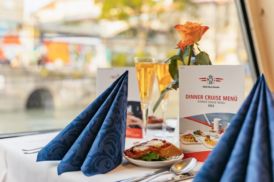 Vienna: 3-Course Evening Dinner Cruise - Finding the best views after dark