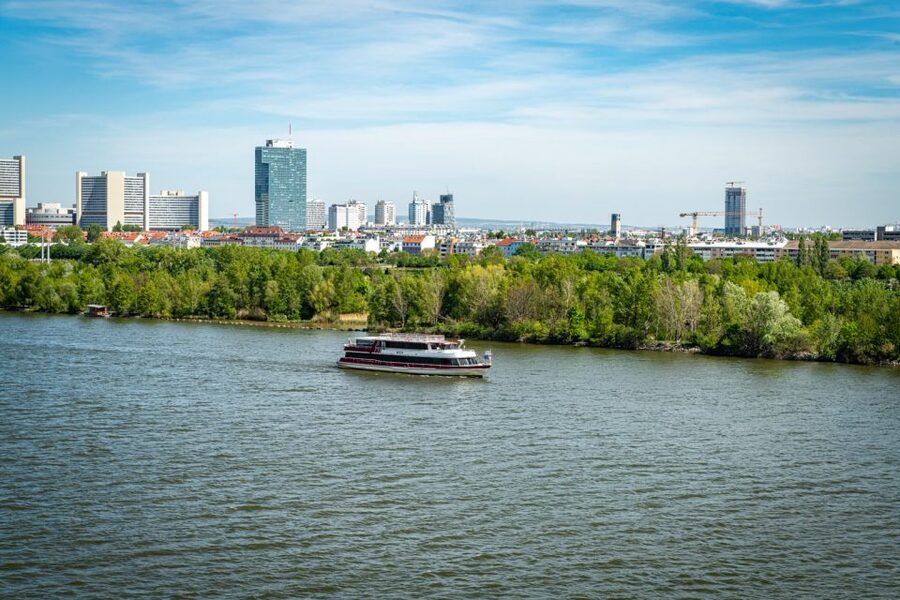 Vienna: Danube River Cruise w/ optional Viennese Specialties - Extending the trip toward Prater and the green riverbanks