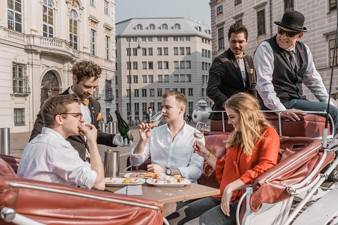 Vienna Horse-Drawn Carriage Ride with Sparkling Wine and Food - Augustiner Church, the National Library, and Graben