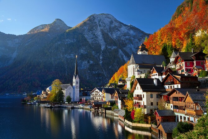 Vienna: small group tour Hallstatt with skywalk, boat, mine - Gmunden gives you a short lakeside pause