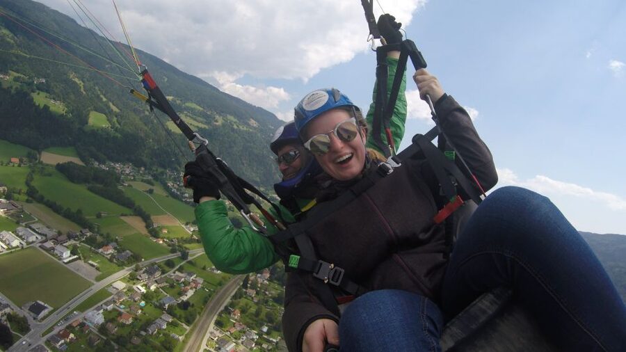 Villach/Ossiachersee: Paragliding "Action" Tandemflug - Taking Flight Above Ossiachersee